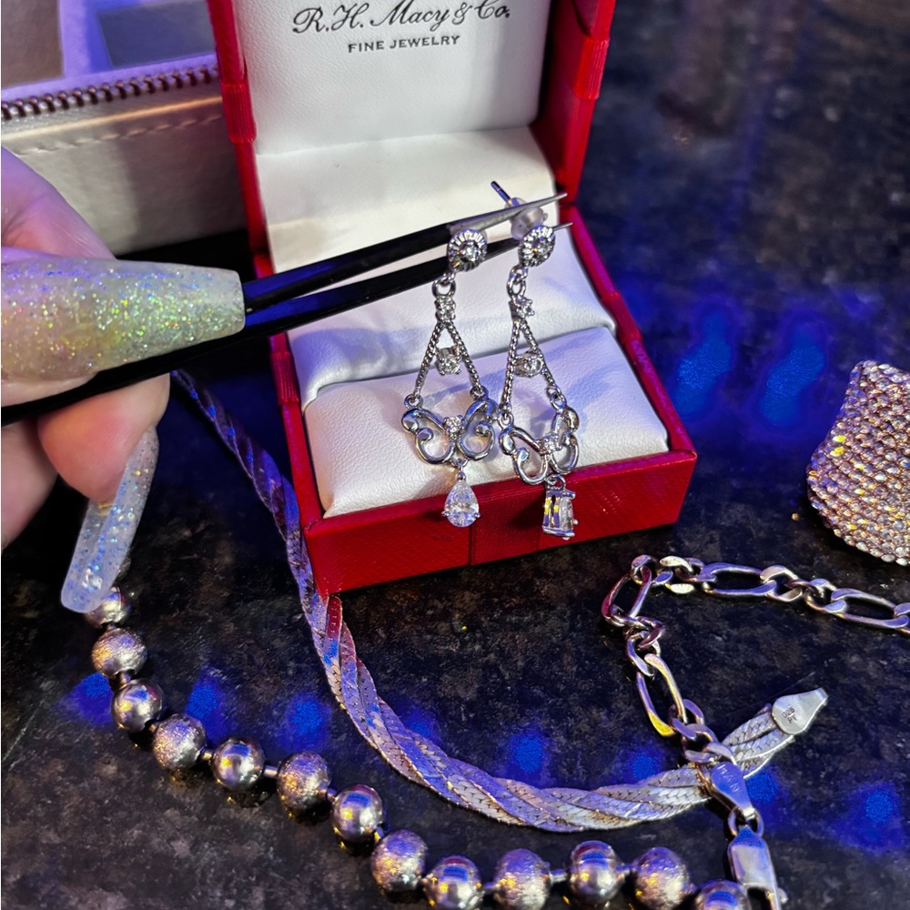 🥰 925 Elegant EVENING  SILVER EARRINGS❤️